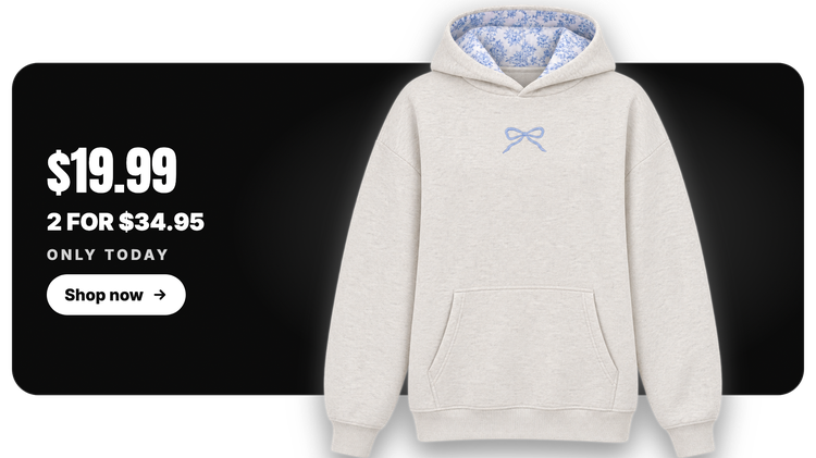 Coastal Satin Hoodie Collection display card