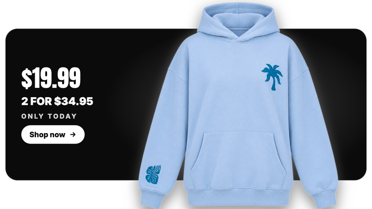 Palm Hoodie Collection display card