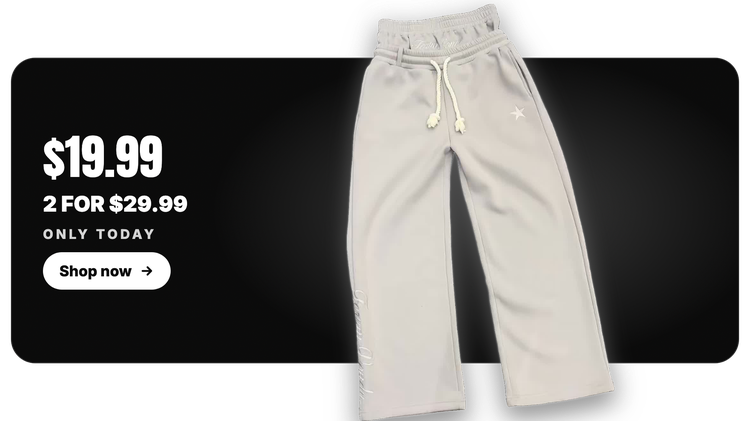 Double Waist Sweats display card